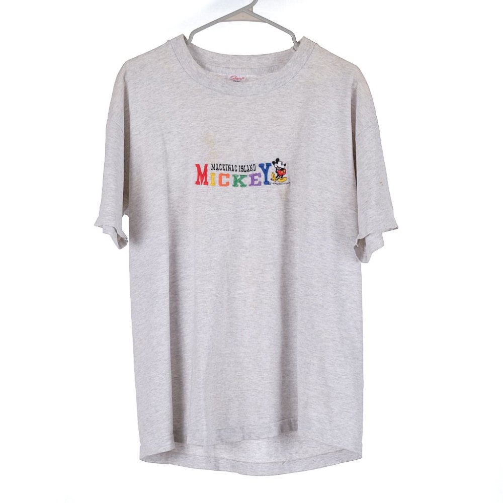 Vintage Mickey Mackinac Island Single Stitch Gray T-Shirt X-Large